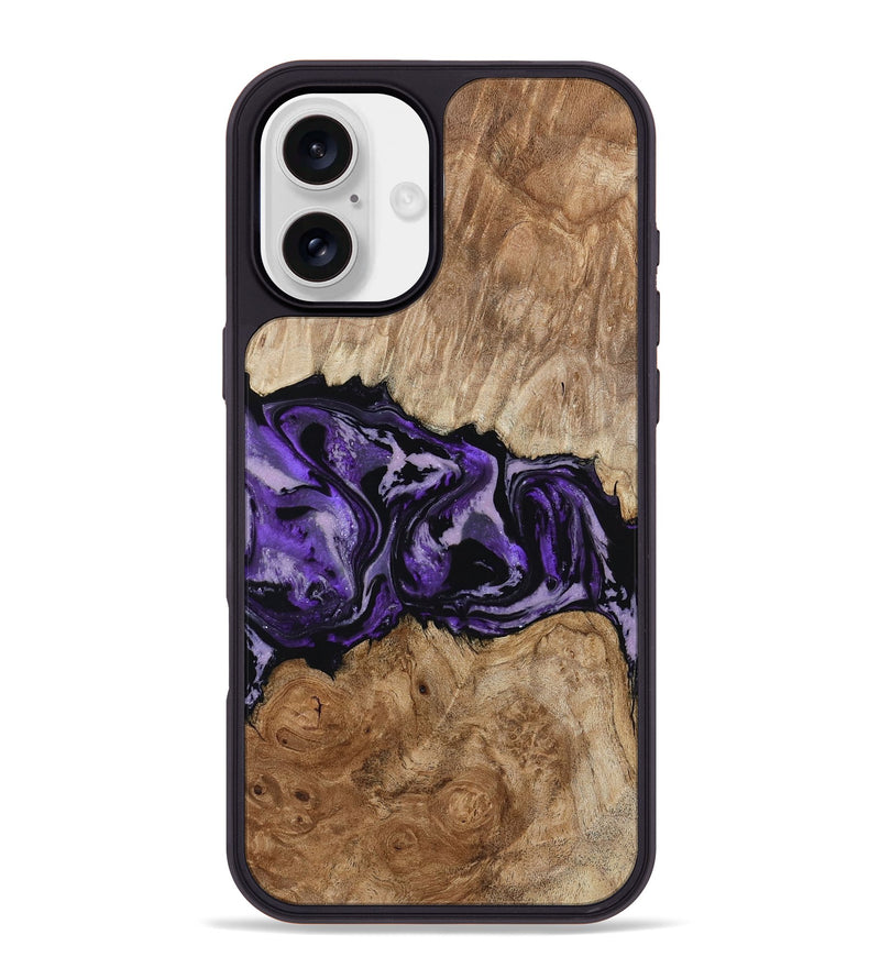 iPhone 16 Plus Wood Phone Case - Byron (Purple, 780234)