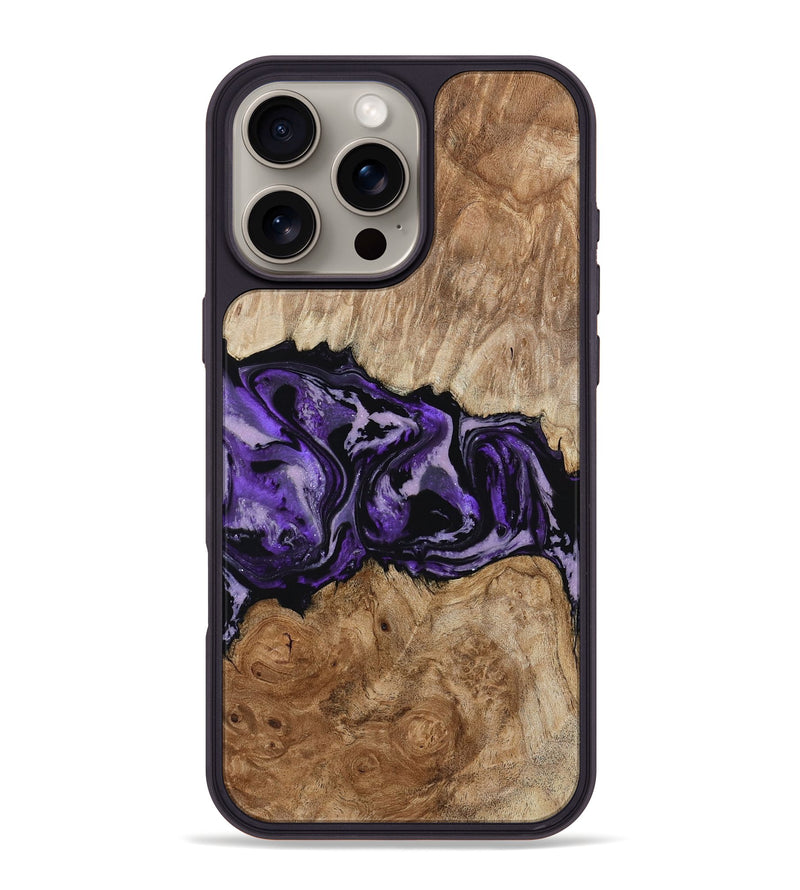 iPhone 16 Pro Max Wood Phone Case - Byron (Purple, 780234)
