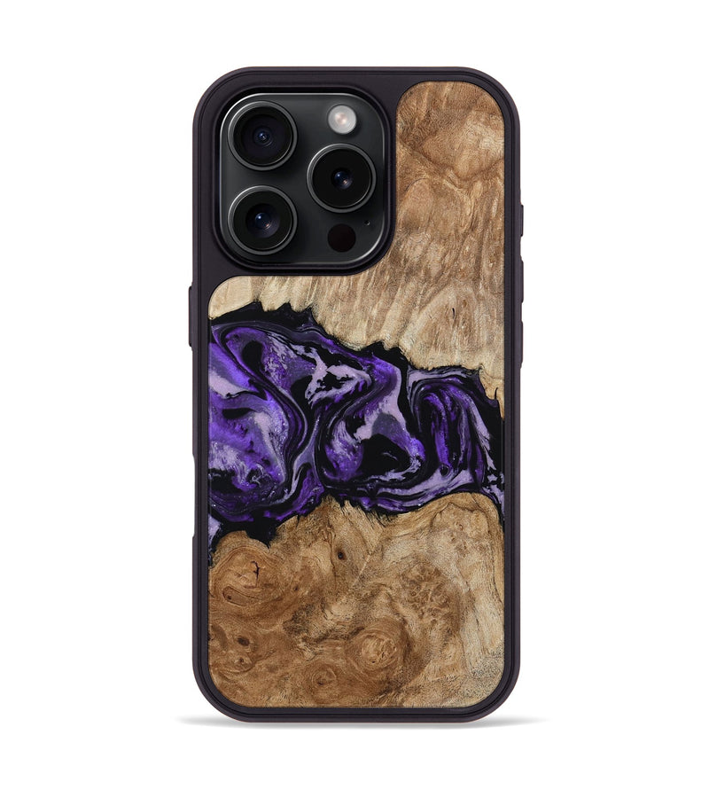 iPhone 16 Pro Wood Phone Case - Byron (Purple, 780234)