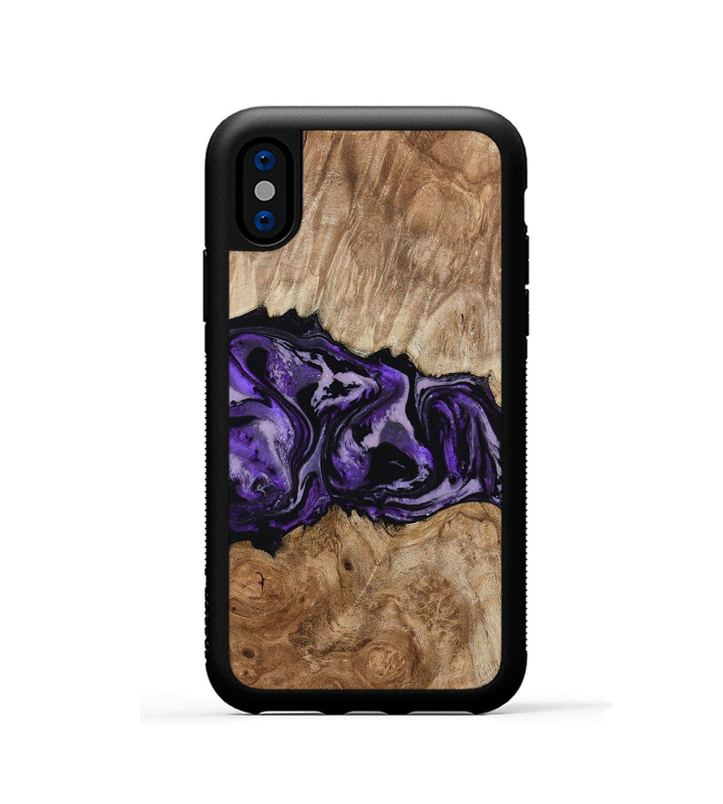 iPhone Xs Wood Phone Case - Byron (Purple, 780234)
