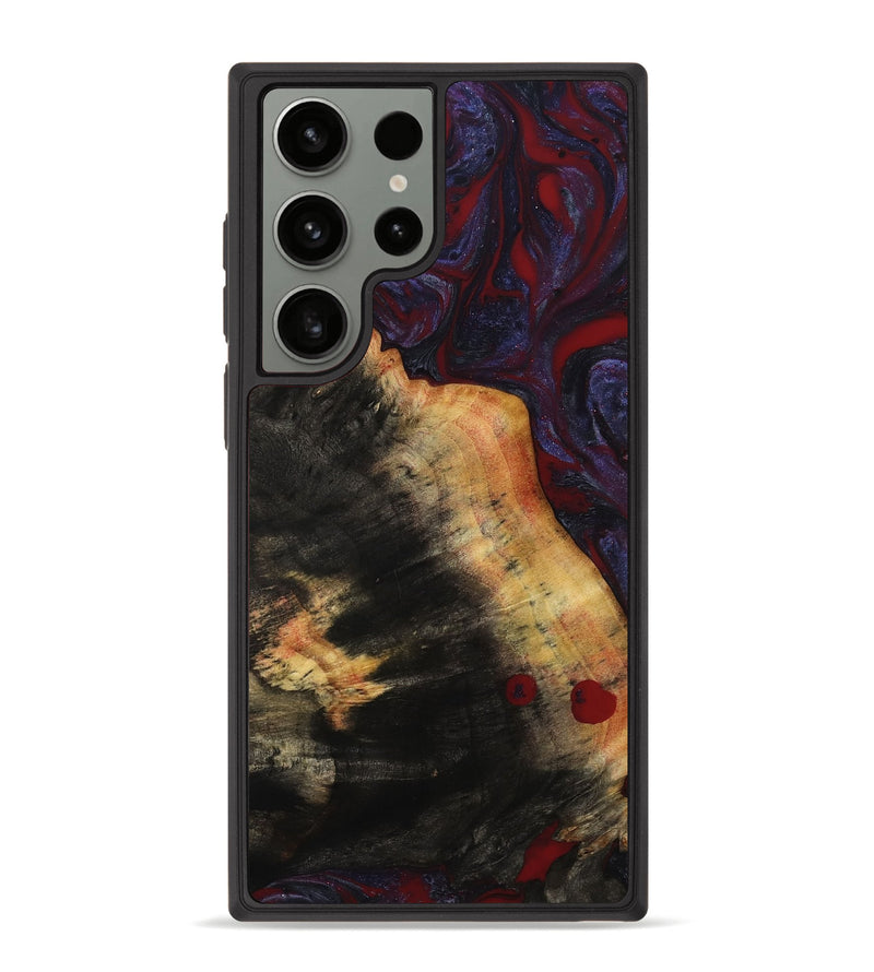 Galaxy S23 Ultra Wood Phone Case - Jaret (Red, 780241)