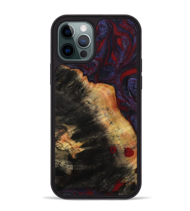 iPhone 12 Pro Max Wood Phone Case - Jaret (Red, 780241)