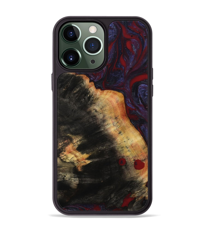 iPhone 13 Pro Max Wood Phone Case - Jaret (Red, 780241)