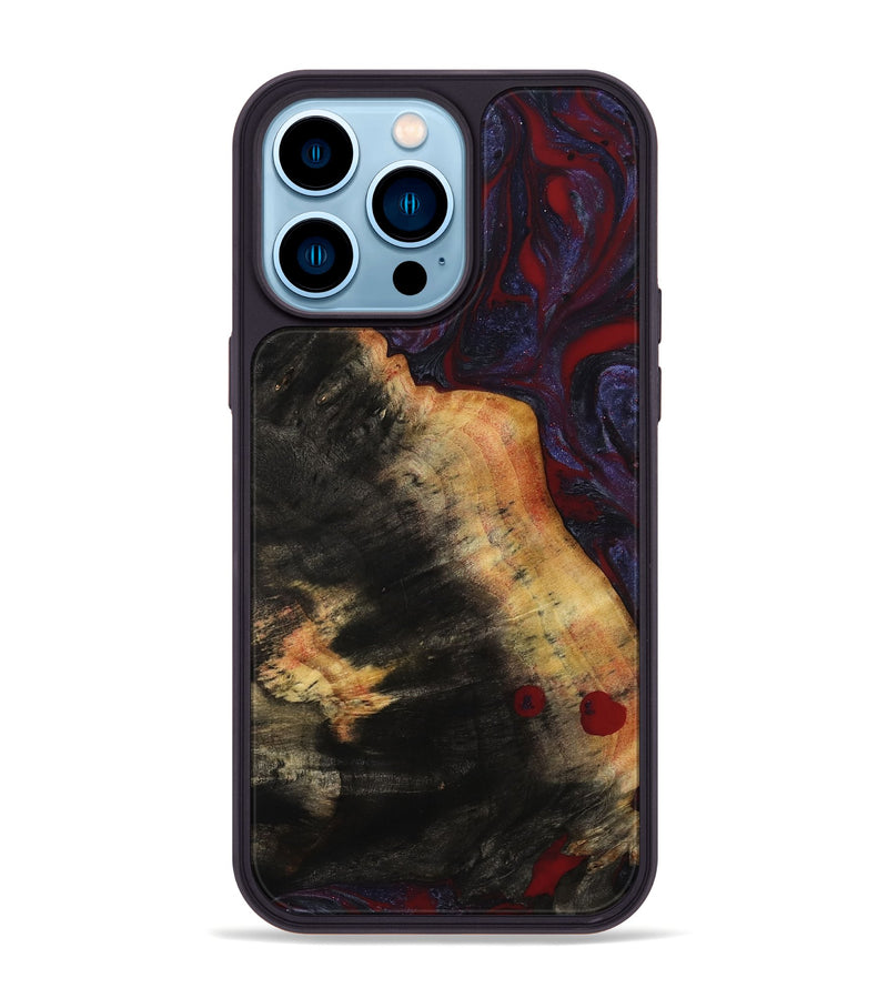 iPhone 14 Pro Max Wood Phone Case - Jaret (Red, 780241)