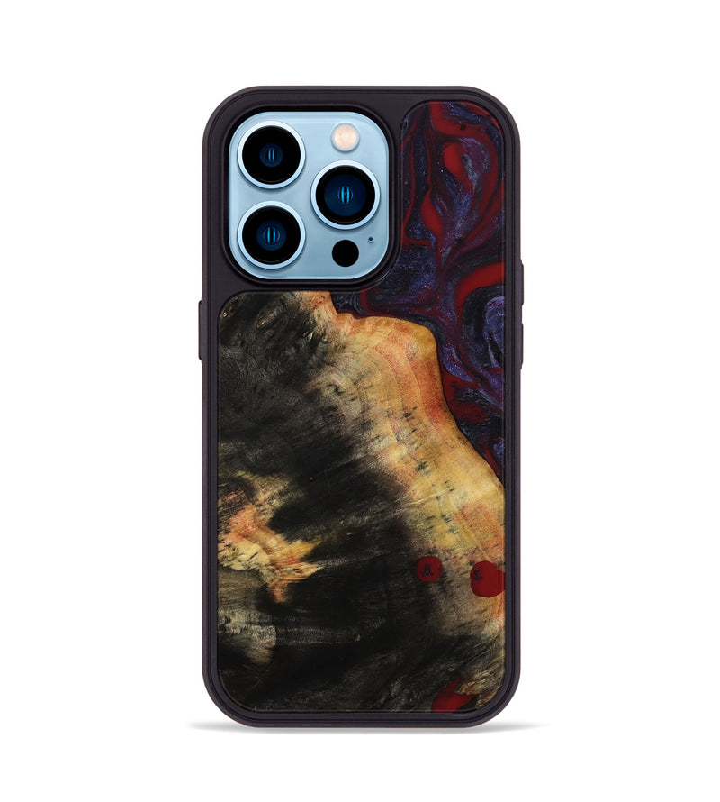 iPhone 14 Pro Wood Phone Case - Jaret (Red, 780241)