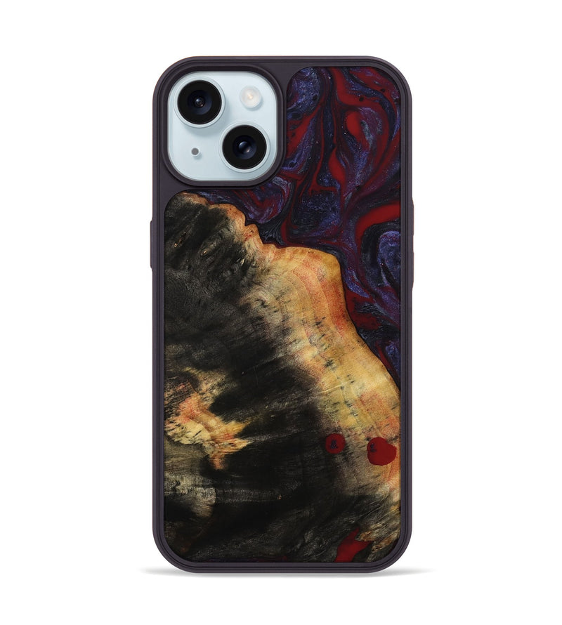 iPhone 15 Wood Phone Case - Jaret (Red, 780241)