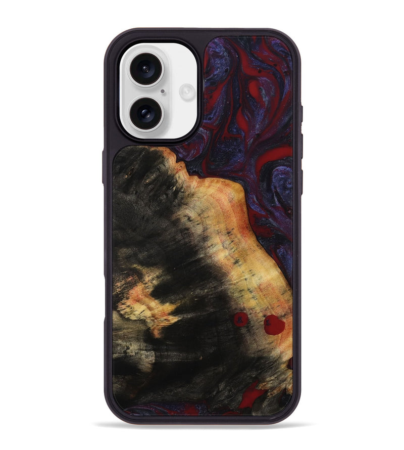 iPhone 16 Plus Wood Phone Case - Jaret (Red, 780241)