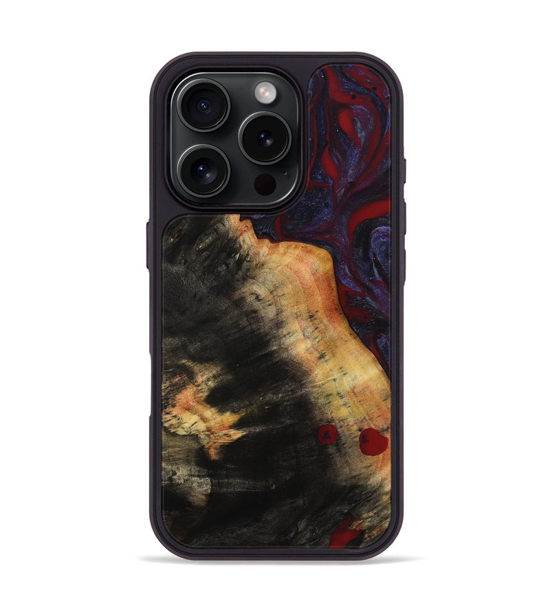 iPhone 16 Pro Wood Phone Case - Jaret (Red, 780241)