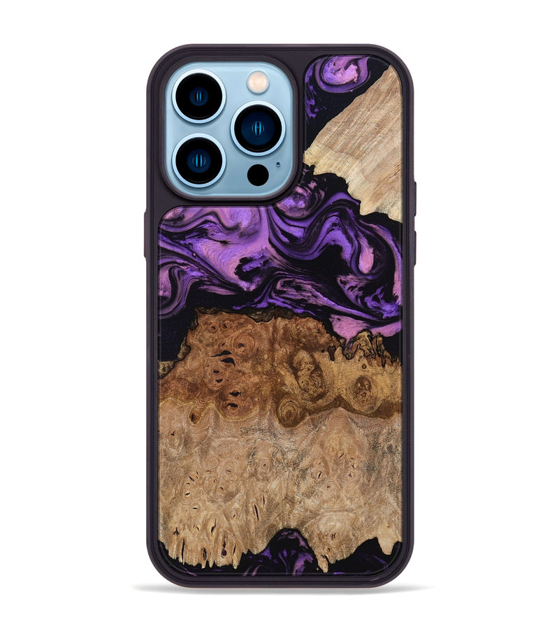 iPhone 14 Pro Max Wood Phone Case - Zyaire (Purple, 780498)