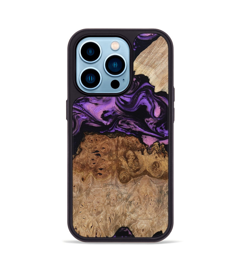 iPhone 14 Pro Wood Phone Case - Zyaire (Purple, 780498)