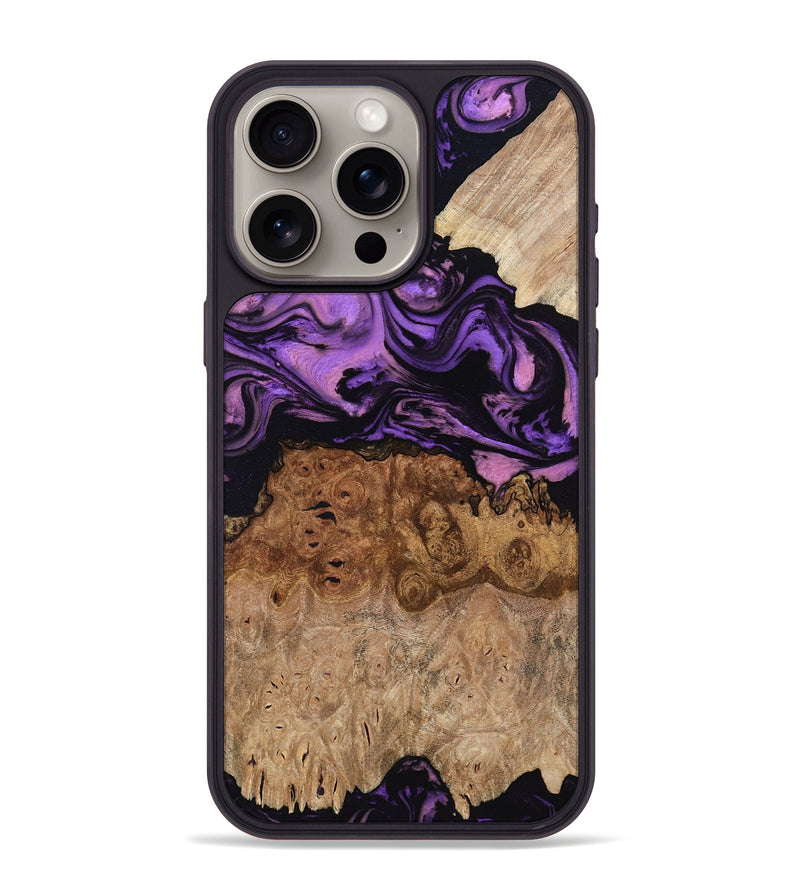 iPhone 15 Pro Max Wood Phone Case - Zyaire (Purple, 780498)