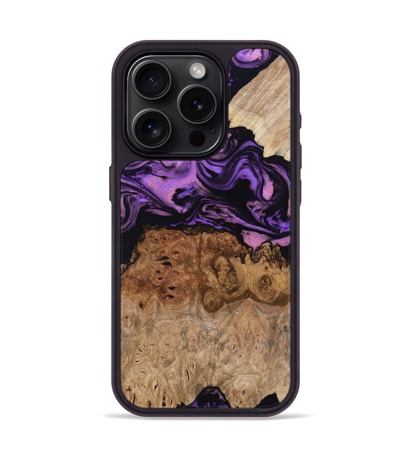 iPhone 15 Pro Wood Phone Case - Zyaire (Purple, 780498)