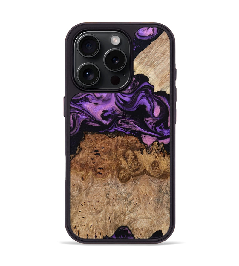 iPhone 16 Pro Wood Phone Case - Zyaire (Purple, 780498)