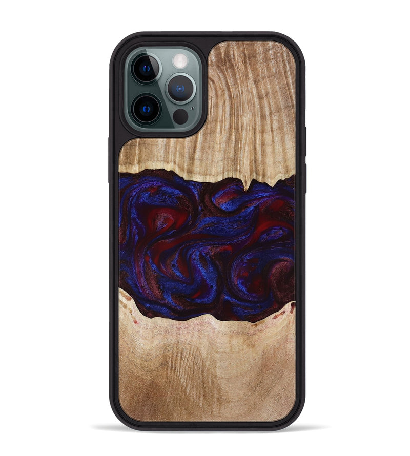 iPhone 12 Pro Max Wood Phone Case - Trudy (Red, 780505)