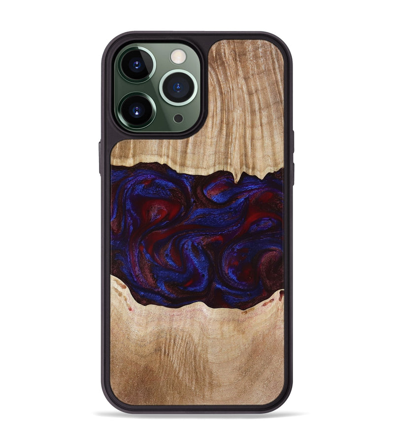 iPhone 13 Pro Max Wood Phone Case - Trudy (Red, 780505)