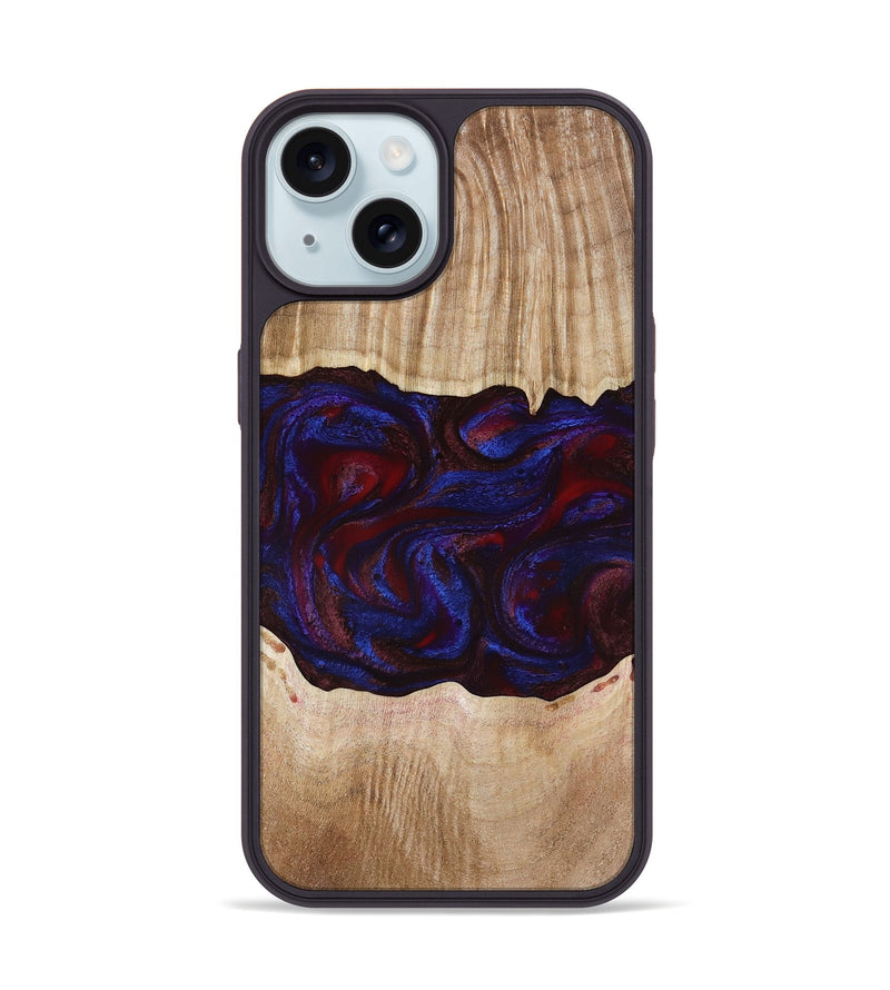 iPhone 15 Wood Phone Case - Trudy (Red, 780505)