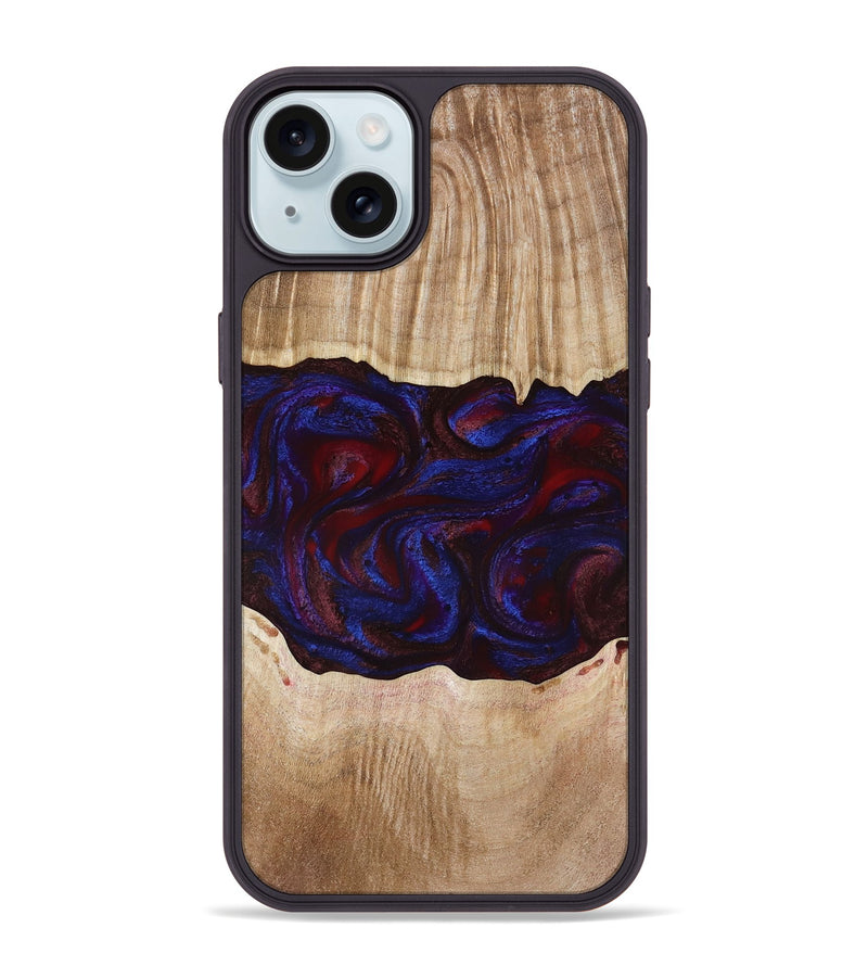 iPhone 15 Plus Wood Phone Case - Trudy (Red, 780505)