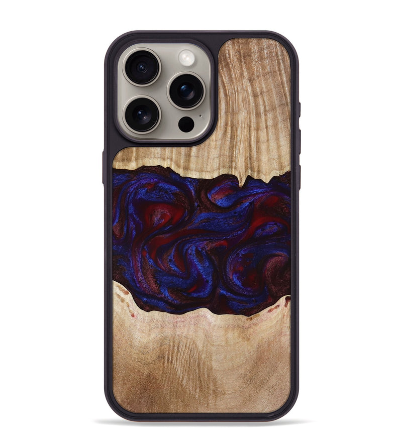 iPhone 15 Pro Max Wood Phone Case - Trudy (Red, 780505)