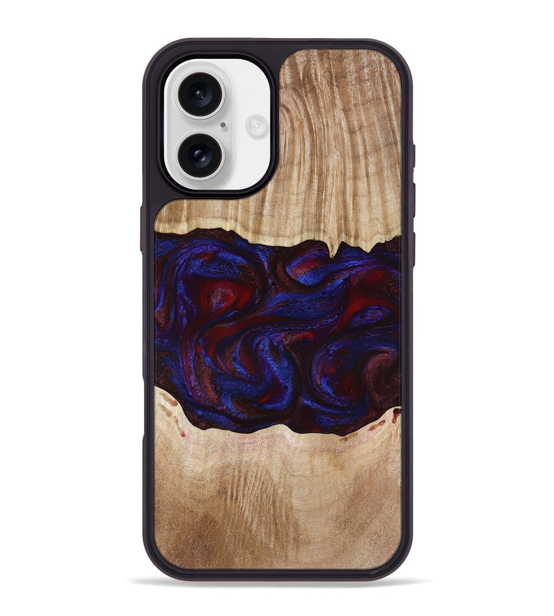 iPhone 16 Plus Wood Phone Case - Trudy (Red, 780505)
