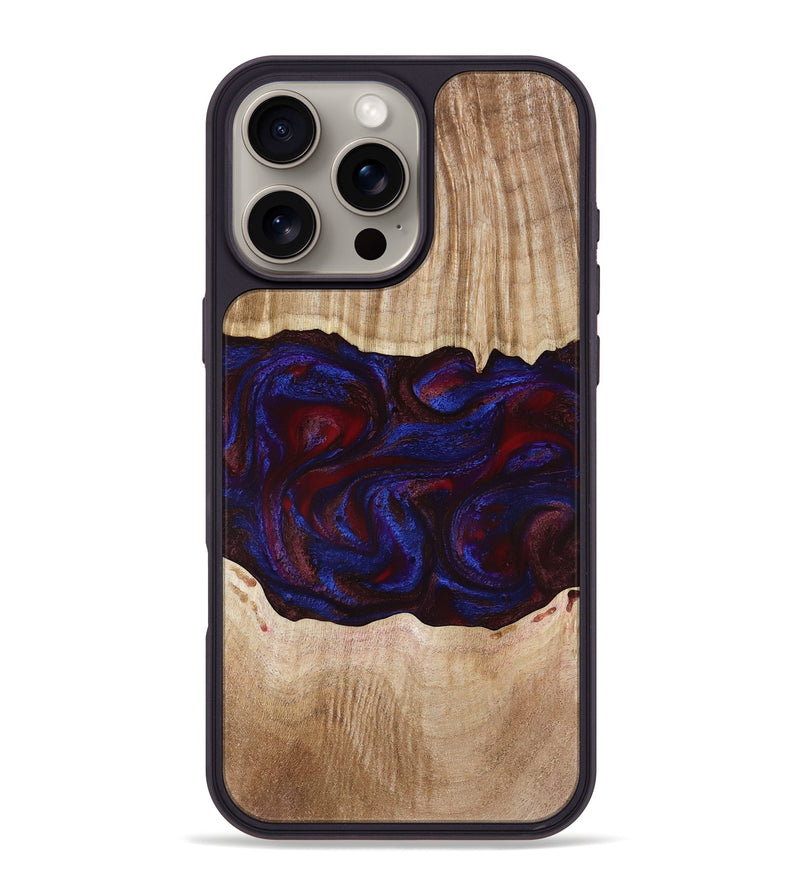 iPhone 16 Pro Max Wood Phone Case - Trudy (Red, 780505)