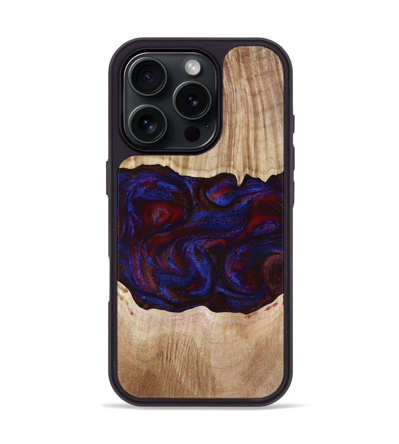 iPhone 16 Pro Wood Phone Case - Trudy (Red, 780505)