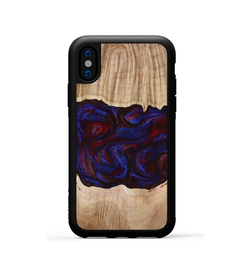 iPhone Xs Wood Phone Case - Trudy (Red, 780505)