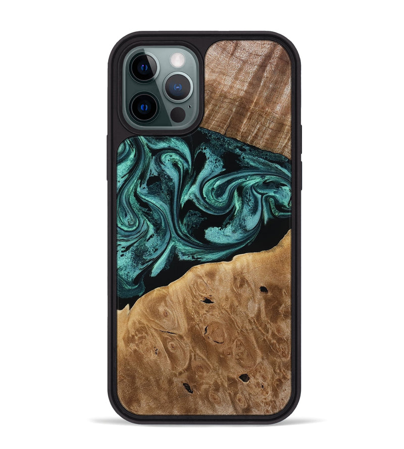 iPhone 12 Pro Max Wood Phone Case - Dewitt (Green, 780543)