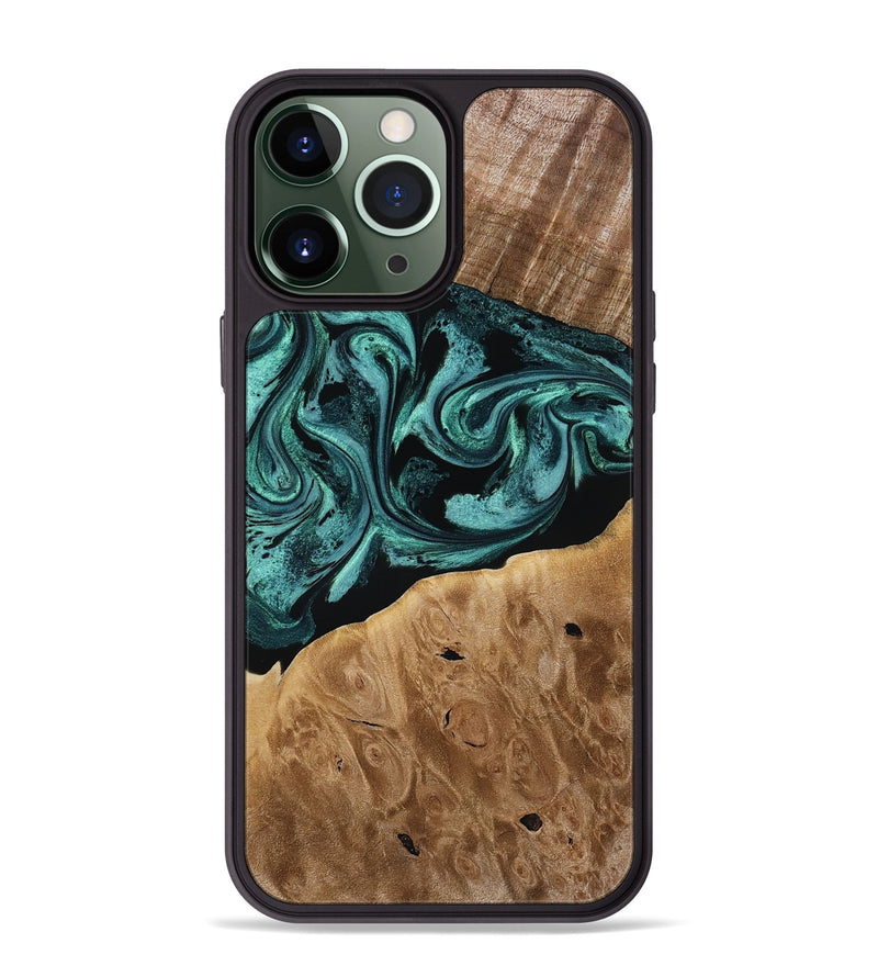 iPhone 13 Pro Max Wood Phone Case - Dewitt (Green, 780543)