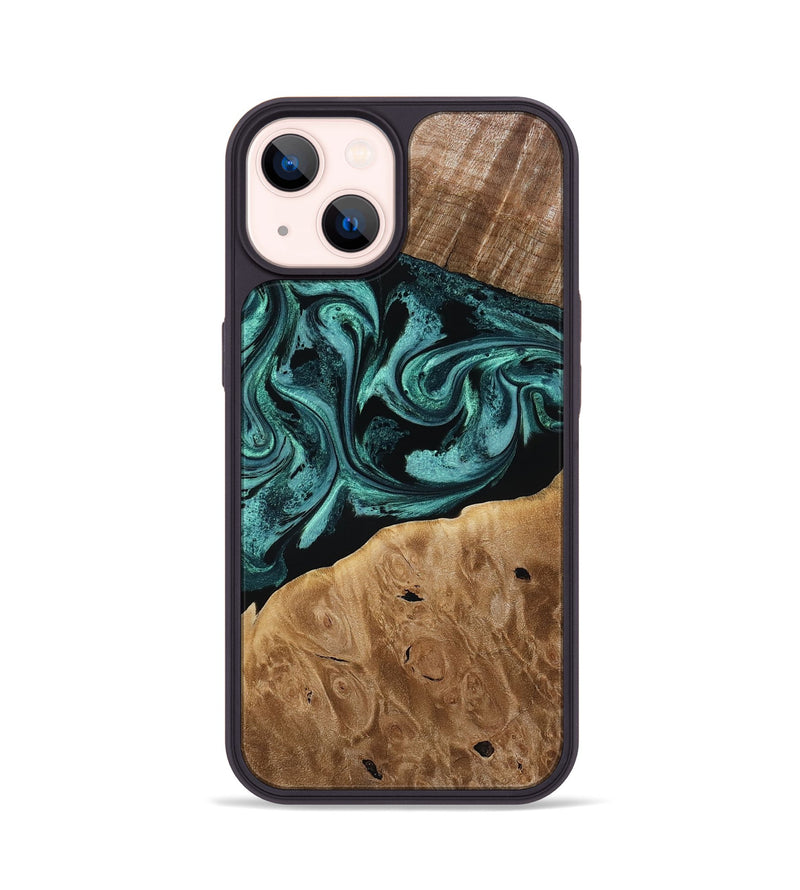 iPhone 14 Wood Phone Case - Dewitt (Green, 780543)