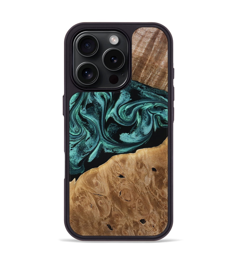 iPhone 16 Pro Wood Phone Case - Dewitt (Green, 780543)