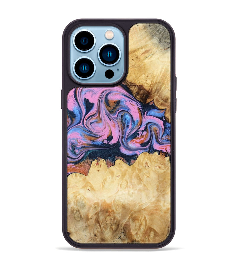iPhone 14 Pro Max Wood Phone Case - Ailany (Blue, 780685)