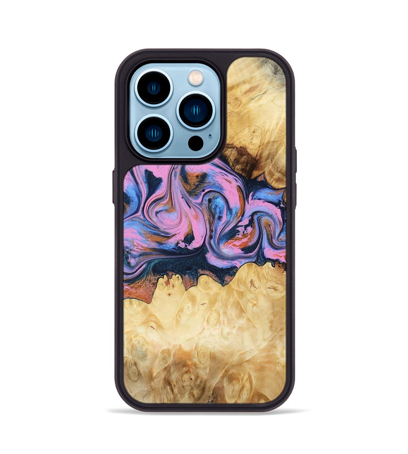 iPhone 14 Pro Wood Phone Case - Ailany (Blue, 780685)