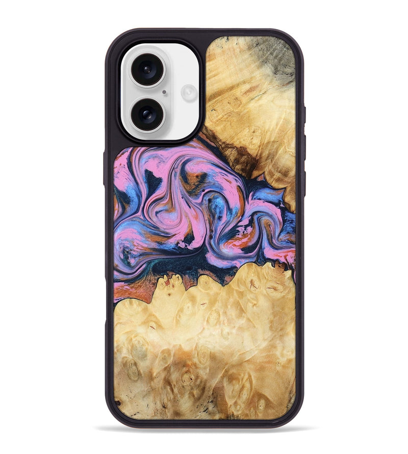 iPhone 16 Plus Wood Phone Case - Ailany (Blue, 780685)