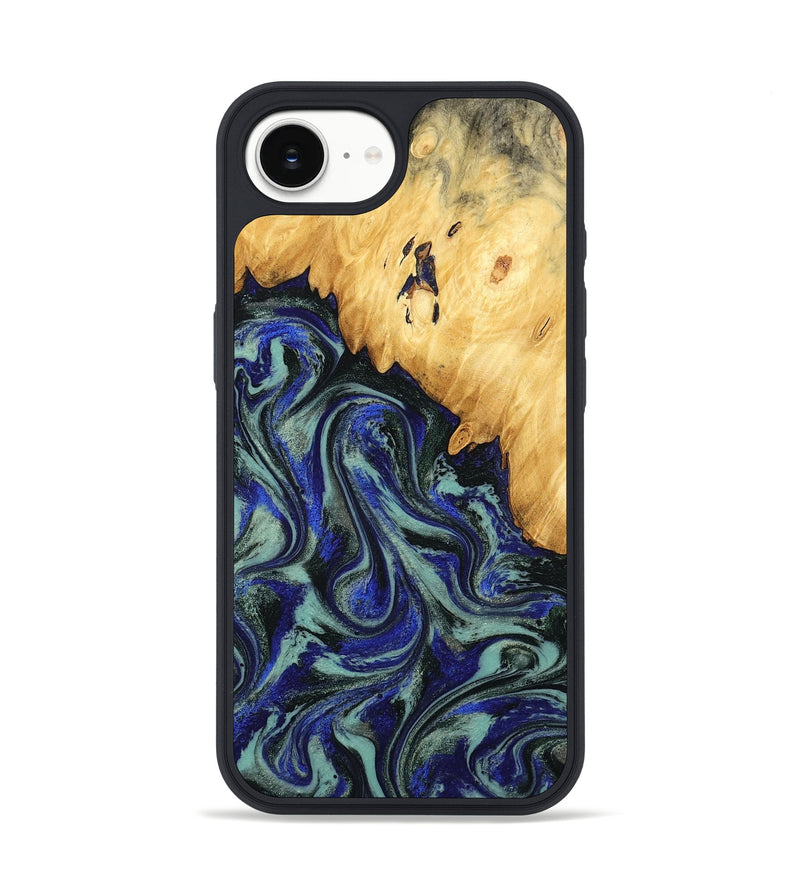 iPhone 16e Wood Phone Case - Alycia (Blue, 780703)