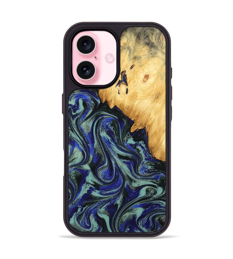 iPhone 17 Wood Phone Case - Alycia (Blue, 780703)