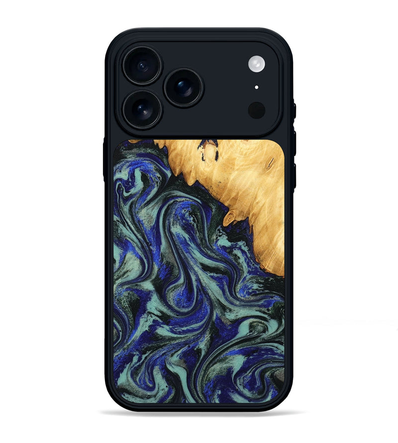 iPhone 17 Pro Max Wood Phone Case - Alycia (Blue, 780703)