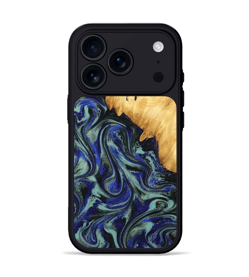 iPhone 17 Pro Wood Phone Case - Alycia (Blue, 780703)