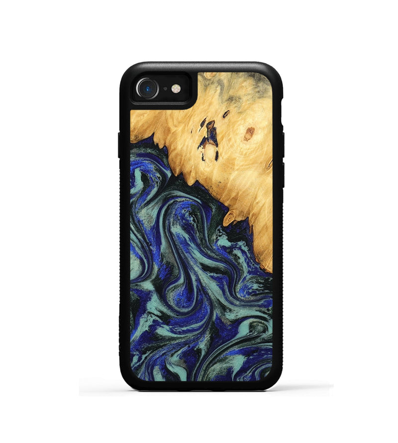 iPhone SE Wood Phone Case - Alycia (Blue, 780703)