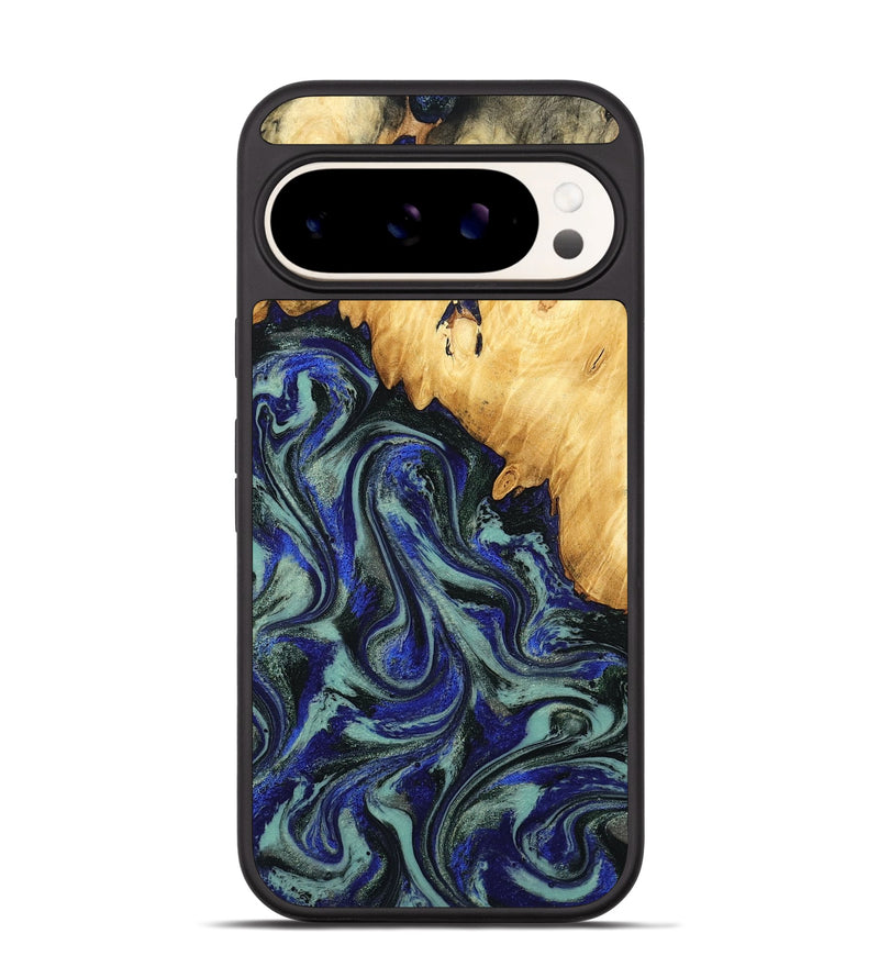 Pixel 9 Wood Phone Case - Alycia (Blue, 780703)