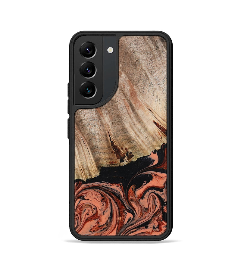 Galaxy S22 Wood Phone Case - Shanda (Red, 780745)