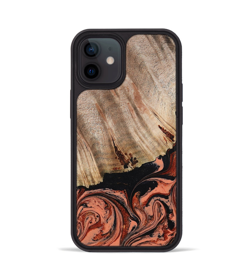 iPhone 12 Wood Phone Case - Shanda (Red, 780745)