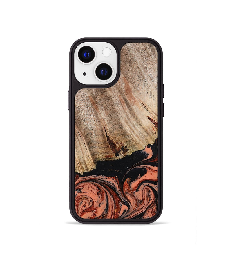 iPhone 13 mini Wood Phone Case - Shanda (Red, 780745)