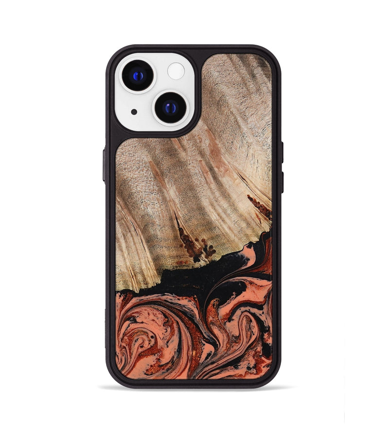 iPhone 13 Wood Phone Case - Shanda (Red, 780745)