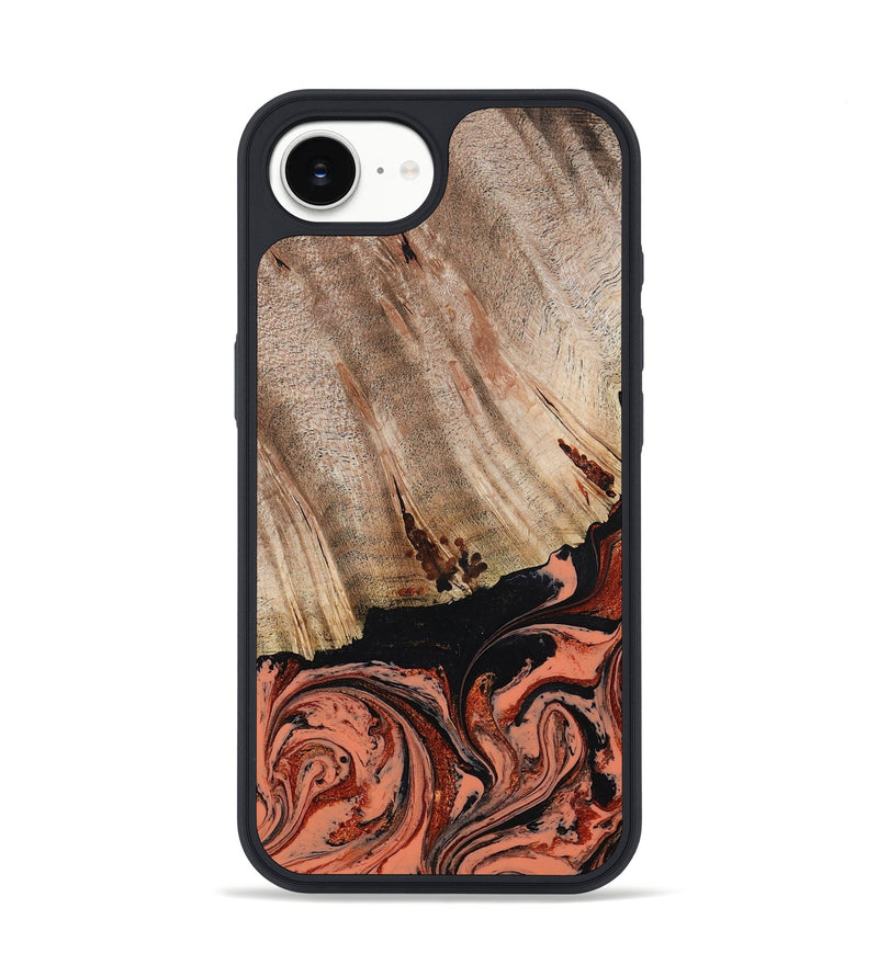 iPhone 16e Wood Phone Case - Shanda (Red, 780745)