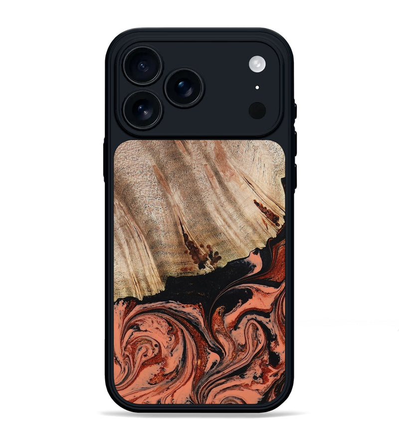 iPhone 17 Pro Max Wood Phone Case - Shanda (Red, 780745)