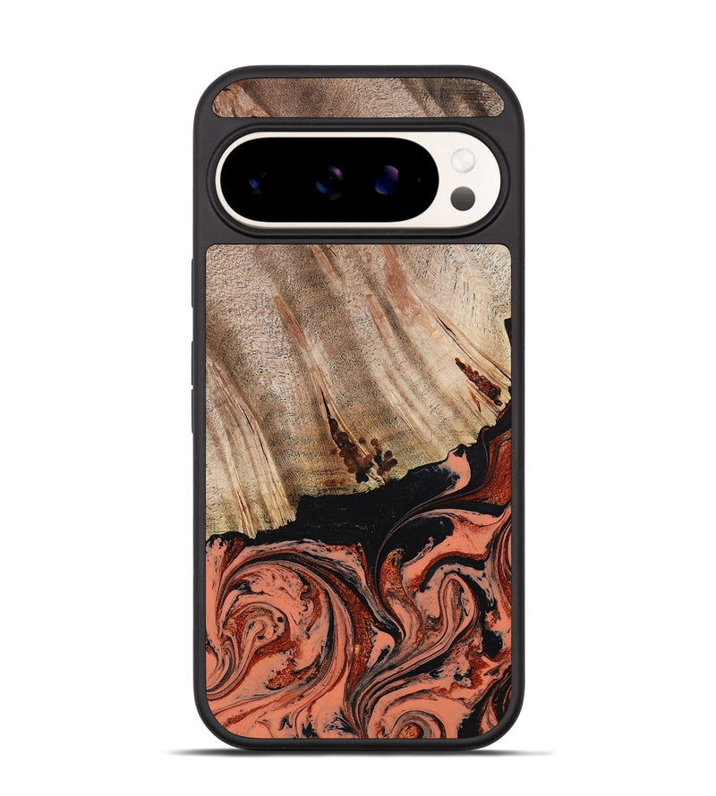 Pixel 9 Wood Phone Case - Shanda (Red, 780745)