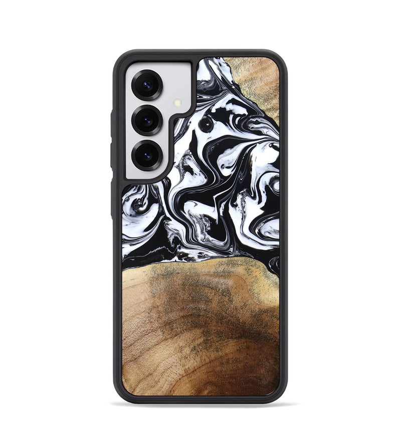 Galaxy S25 Wood Phone Case - Melany (Black & White, 780756)