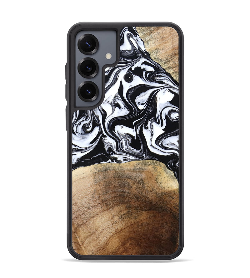 Galaxy S25 Plus Wood Phone Case - Melany (Black & White, 780756)