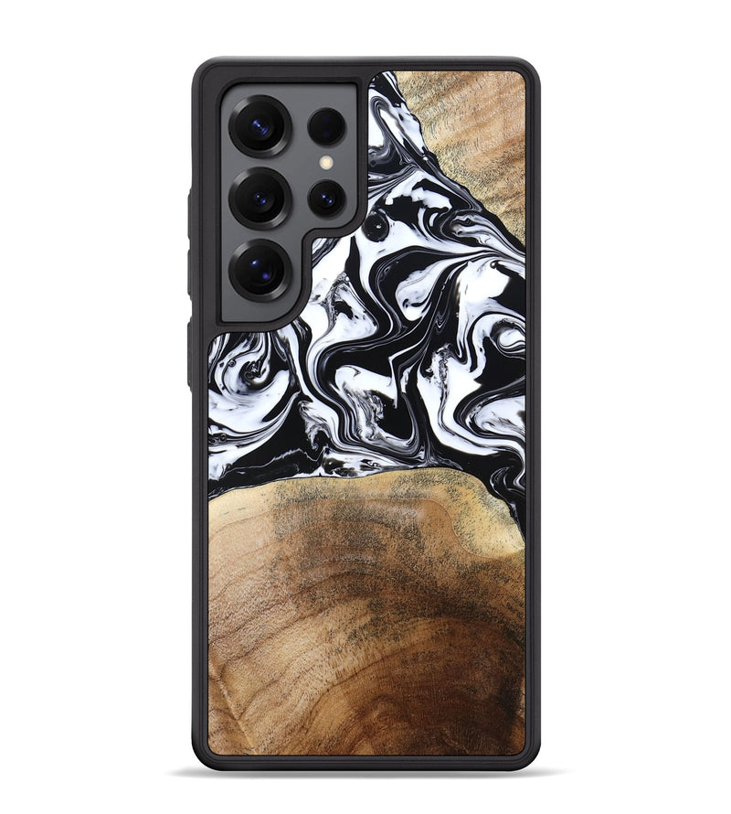 Galaxy S25 Ultra Wood Phone Case - Melany (Black & White, 780756)