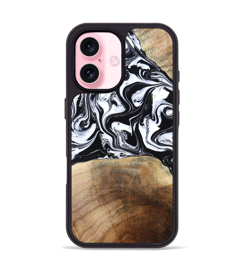 iPhone 17 Wood Phone Case - Melany (Black & White, 780756)